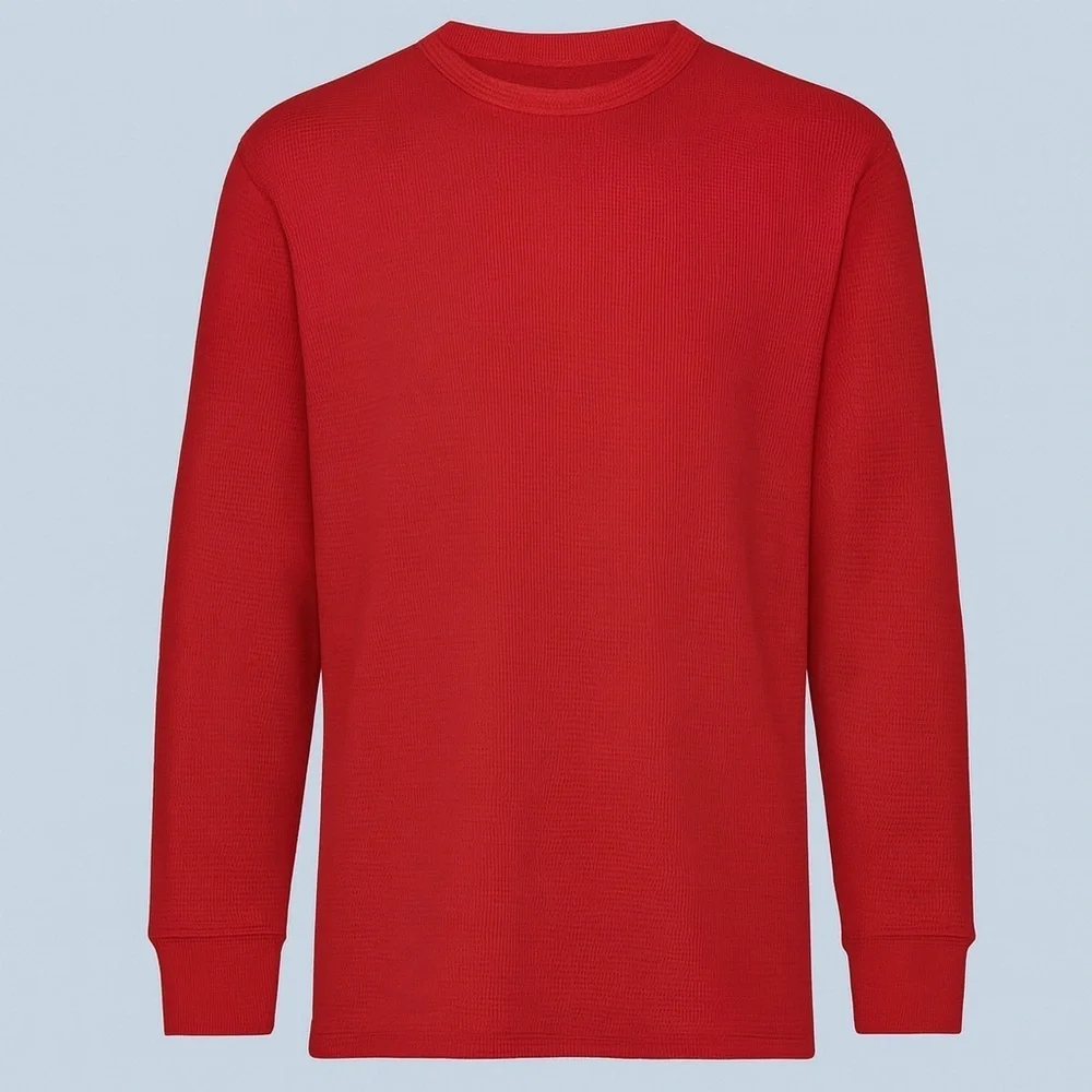 Polo Ralph Lauren Men's Red Thermal Waffle Knit Sleep Shirt EUC L #1674